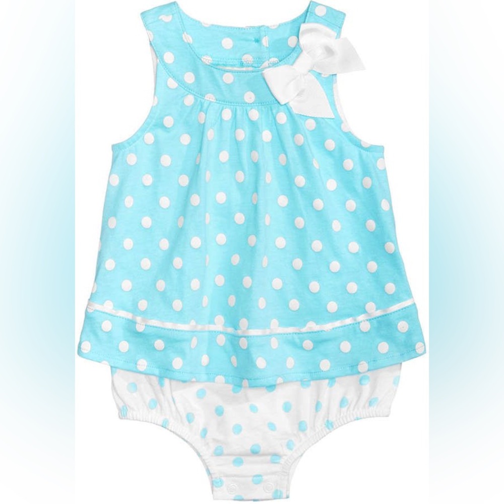 First Impressions Baby Girls Dot-Print Onesie Dress